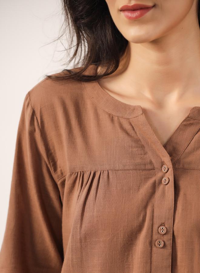 sanskrutihomes Sanskrutihomes Women Solid Pure Cotton Shirt and Pyjama Set  - Image 4