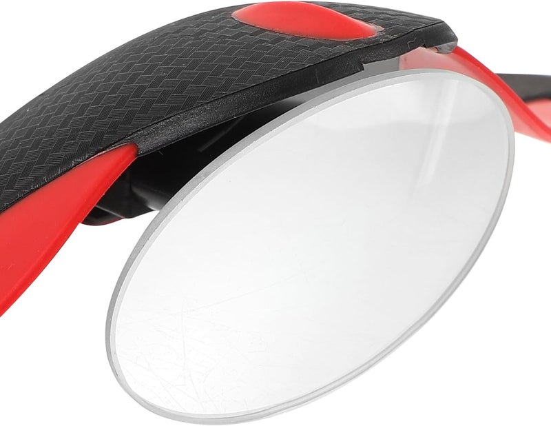 ULTECHNOVO Car Rearview Mirror Rain Visor with 6cm Oval Blind Spot Auxiliary Mirror Carbon Fiber Pattern for Vehicles Universal Exterior Accessory for Improved Driving Safety - Image 3