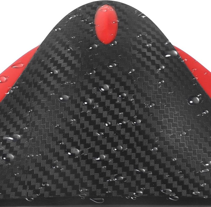 ULTECHNOVO Car Rearview Mirror Rain Visor with 6cm Oval Blind Spot Auxiliary Mirror Carbon Fiber Pattern for Vehicles Universal Exterior Accessory for Improved Driving Safety - Image 4
