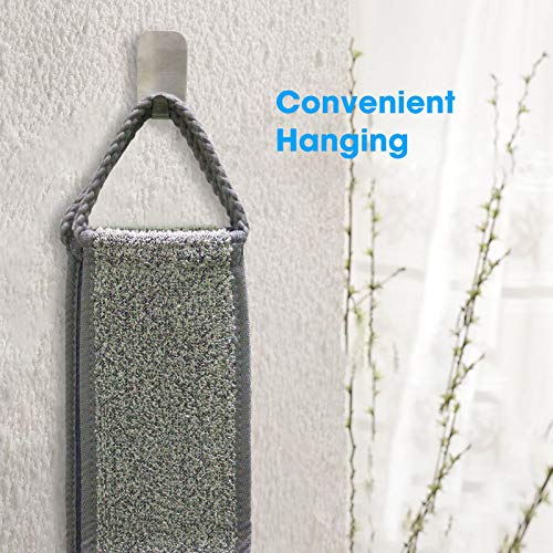 METLUCK Loofah Back Scrubber, 50 Inch Extra Long Natural Flax Exfoliating Back Scrubber for Shower for Men Women, Deep Clean & Invigorate Your Skin - Image 3