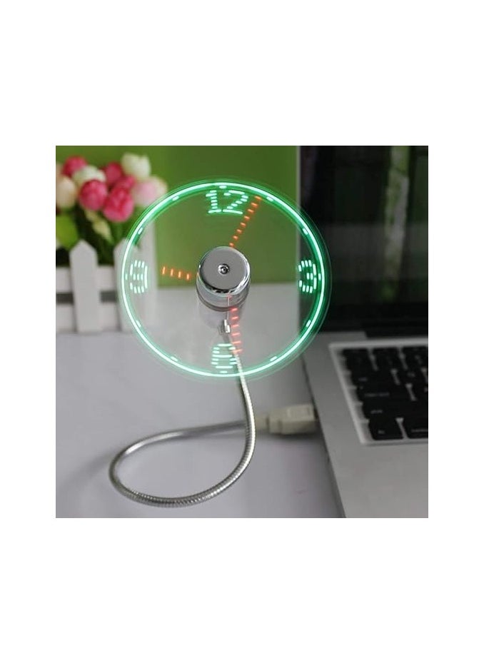 مرر المؤشر فوق الصورة لتكبيرها مروحة بنمط ساعة بمنفذ USB، مروحة ليد صغيرة من هويهينج، مروحة بنمط ساعة بوصلة عنق مرنة قابلة للطي، مروحة هادئة للابتوب والنوت بوك والكمبيوتر المكتبي والمنزل والمكتب