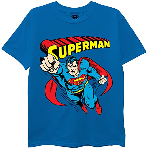 DC Comics Unisex Child Batman, Superman, Justice League 3 Pack T-Shirt Bundle Set T Shirt, Royal/Grey/Red, 6 7 US - Image 4