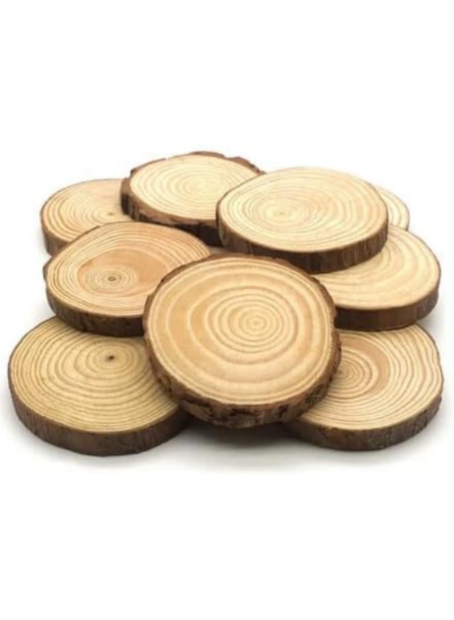 Natural wood slices for arts and crafts, diameter 2 to 4 cm, 72 pieces - Image 1