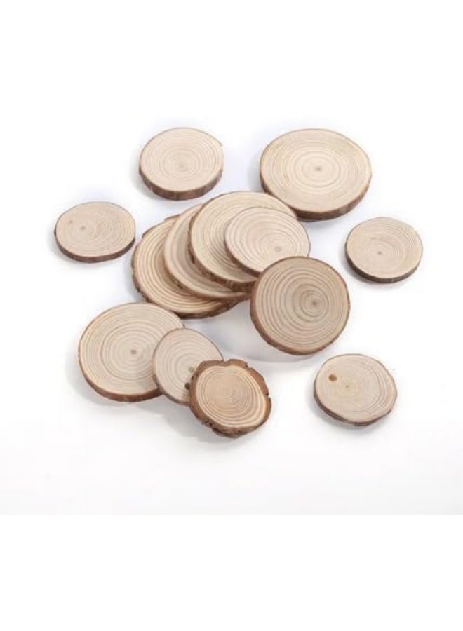 Natural wood slices for arts and crafts, diameter 2 to 4 cm, 72 pieces - Image 3