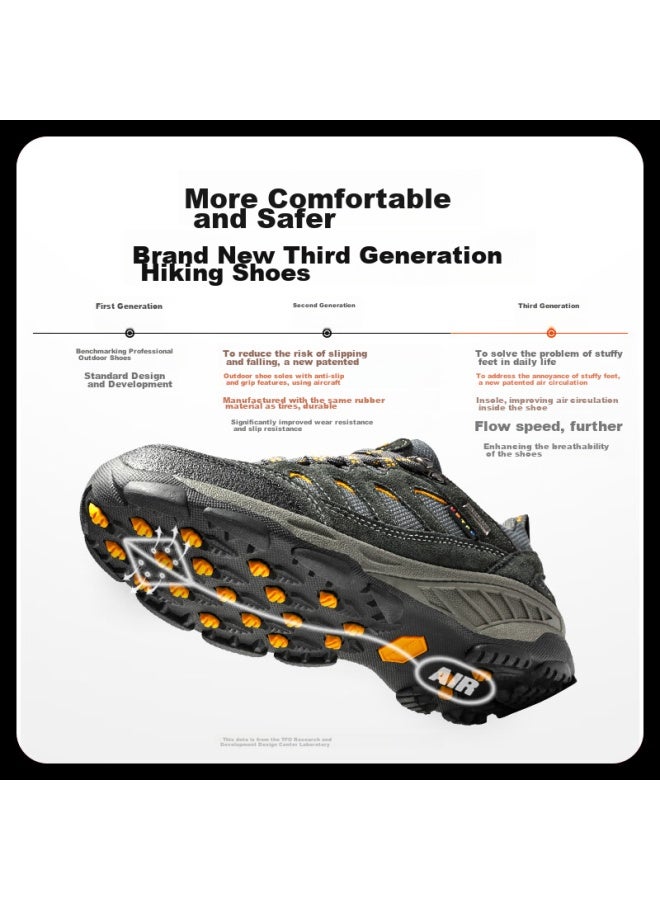 Tfo Hiking Shoes, Couple's Outdoor Shoes, Breathable Non-slip Trail Running Shoes 084089, Men's Dark Gray, Size 44 - Image 3