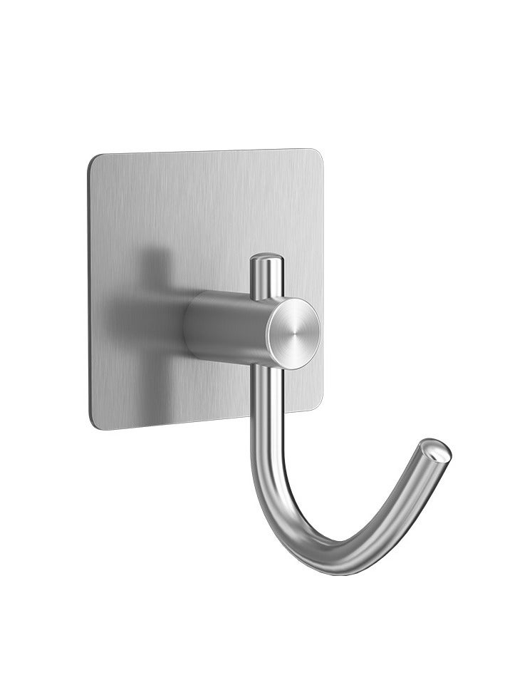 معطف من 4 قطع من الفولاذ المقاوم للصدأ وخطاف رداء فضي 4.5 * 4.5 * 5.5 سم - Image 2