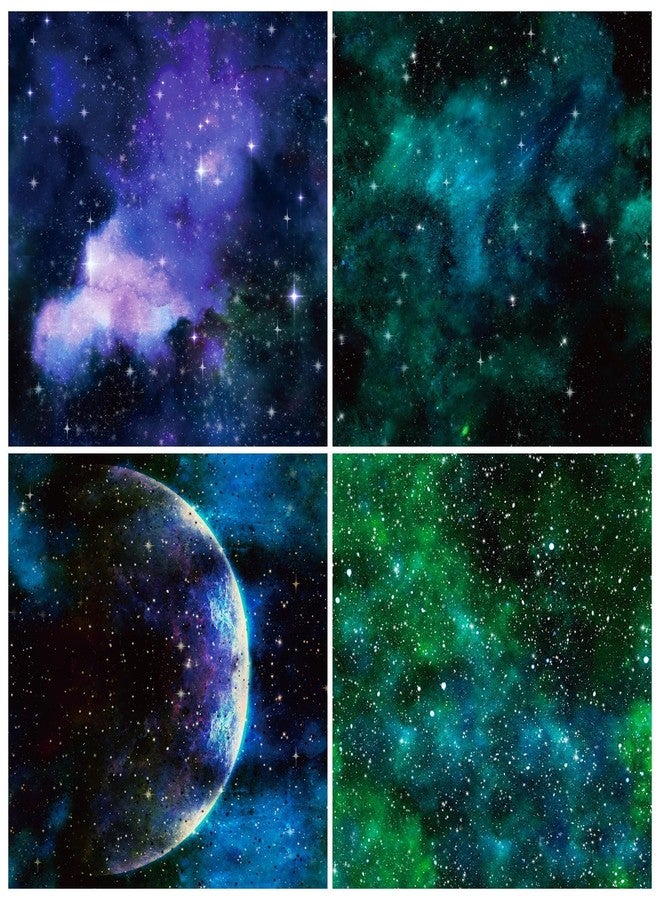 iKammo 12×12 Galaxy Scrapbook Paper Pad Black Starry Patterned Paper -24 Sheets Single-sided Scrapbooking CardStock Papers Pad for Holiday Cardmaking DIY Origami Decorative Craft Papers. - Image 4