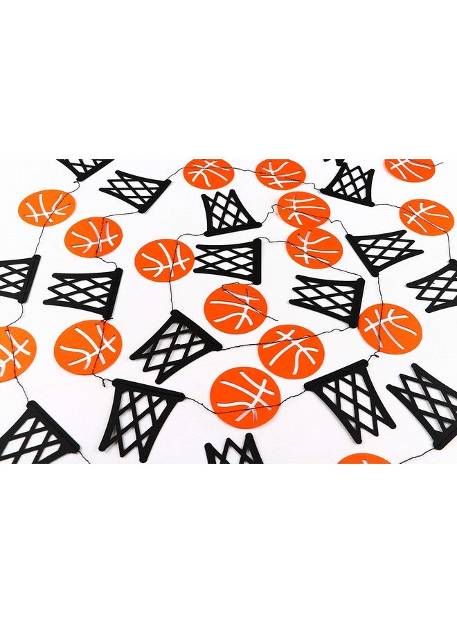 Seyal® Basketball and Basketball Hoop Garland Party Banners Sports Theme Party Hanging Decorations Basketball Paper Garland Basketball Birthday Party Slam Dunk Party March Madness Party Decoration - Image 4