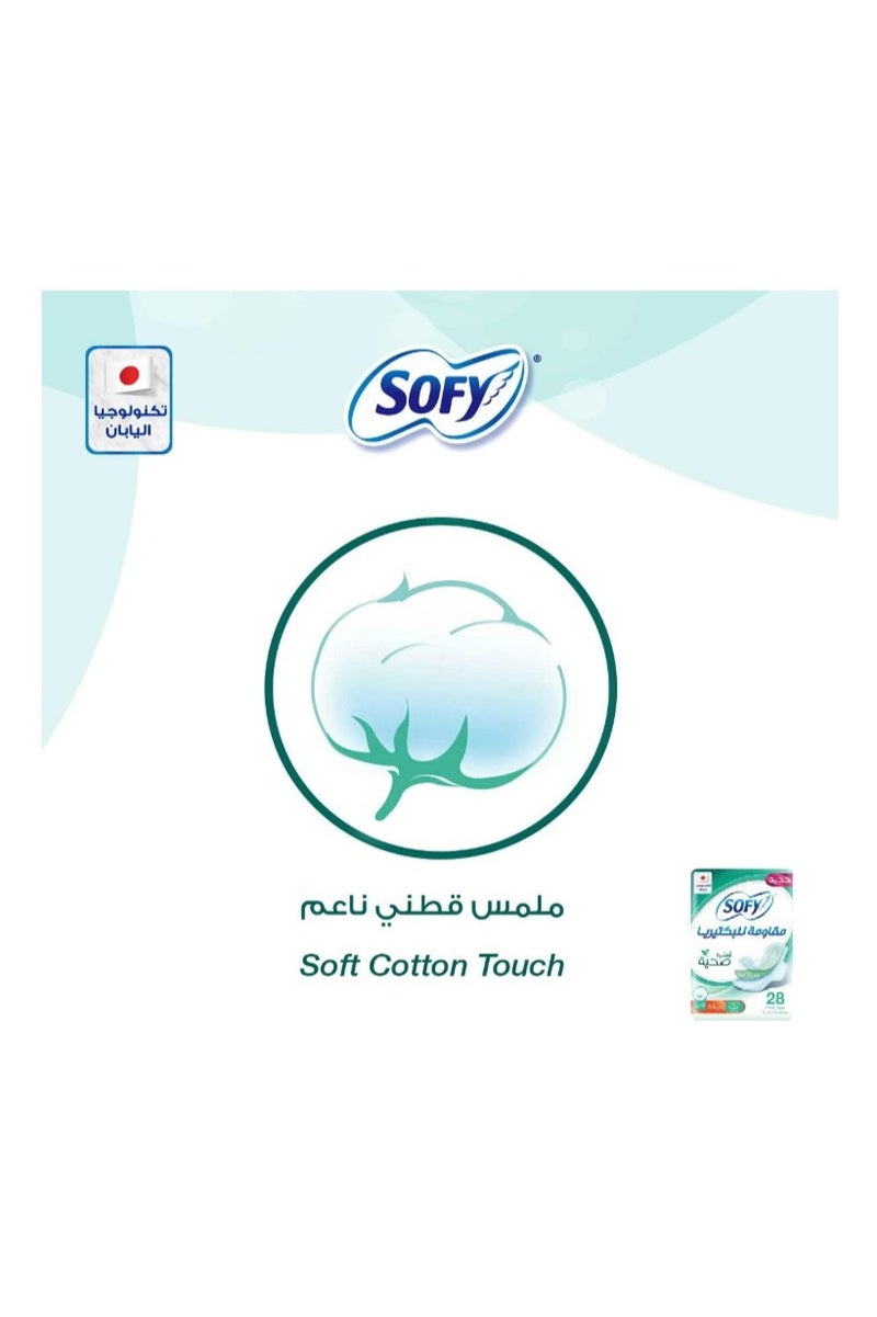 صوفي فوط صحية سوفي سليم مضادة للبكتيريا، كبيرة، 29 سم، 28 قطعة - Image 2