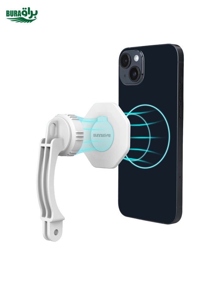 BURAQ For DJI OM6 / 5 / 4 / 4 SE  Sunnylife ZJ561 Magsafe Adapter Phone Holder (White)  - Image 1