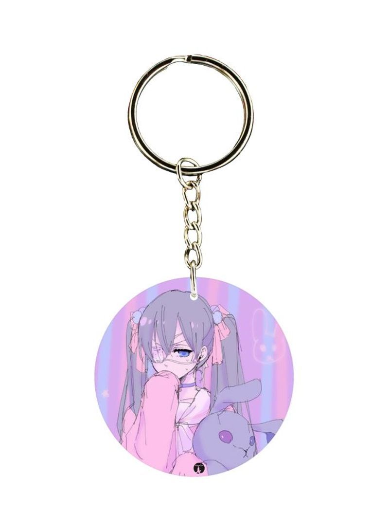 RKN Girl Printed Double Sided Keychain