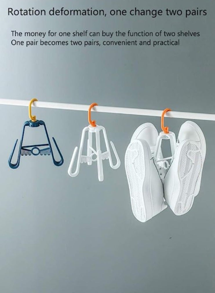 1 piece plastic rack with 4 multi-use lines for drying items to be dried outdoors in multiple colors.
