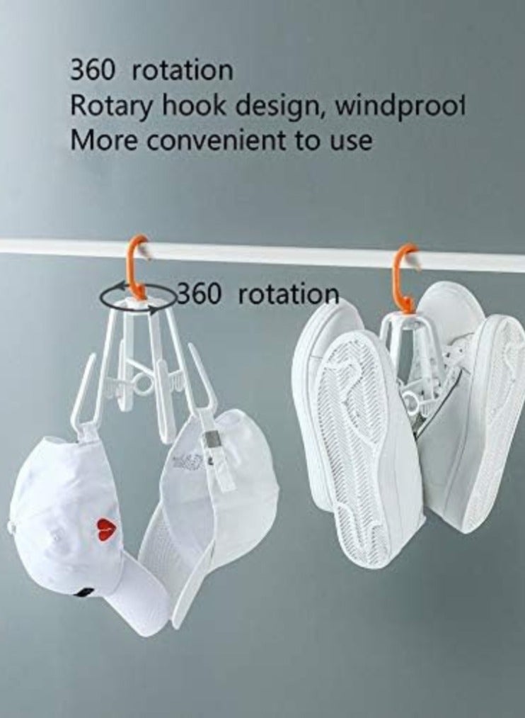 1 piece plastic rack with 4 multi-use lines for drying items to be dried outdoors in multiple colors.