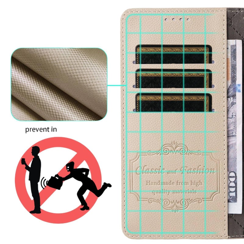 Protective Case | Beige | Shockproof Cover for iPhone 14 / 14 Plus / 14 Pro / 14 Pro Max | Card Holder | Kickstand - Image 4