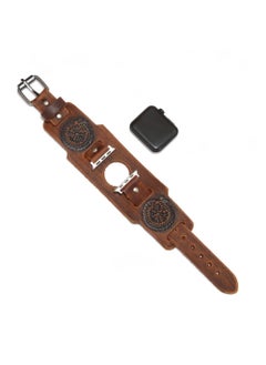 Arabest Vintage Viking Compass Dragon Totem iWatch Band for Apple Watch Brown 38/40 