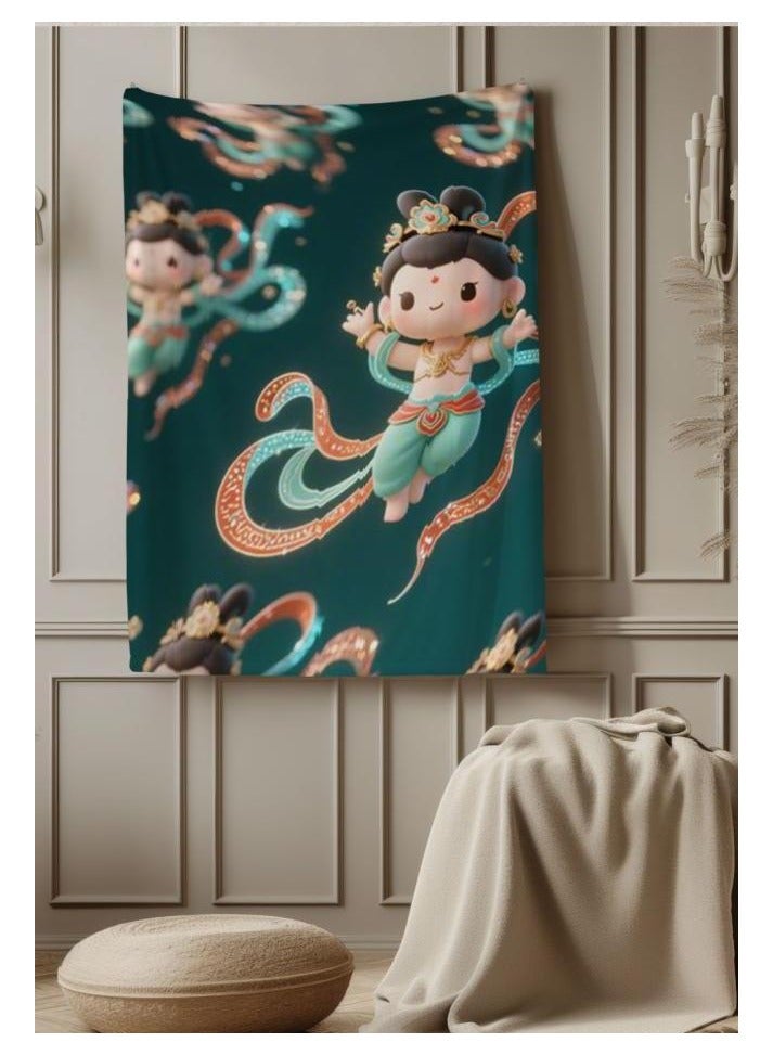 عام بطانية رقيقة من الفانيلا الكرتونية للأطفال أو الطلاب (دافئة ومريحة ومناسبة للنوم والألعاب) 100 سم * 150 سم - 988 - Image 1