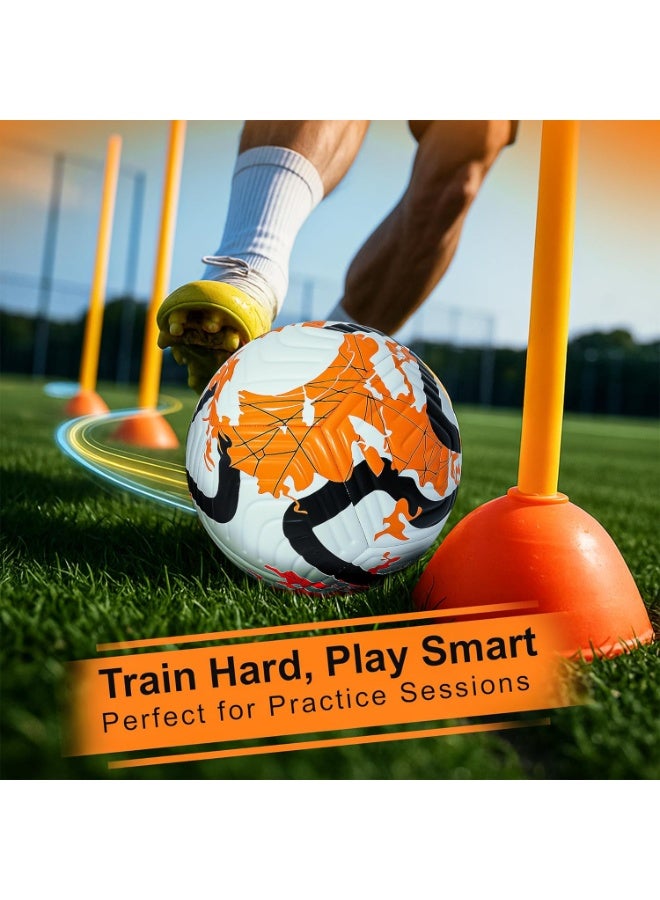 كرة قدم  2025 للأطفال مع شبكة وإبرة معدنية لتدريب كرات القدم عالية الجودة | مقاس - Image 3