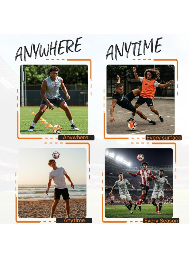 كرة قدم  2025 للأطفال مع شبكة وإبرة معدنية لتدريب كرات القدم عالية الجودة | مقاس - Image 2