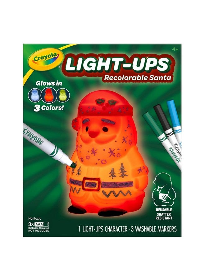 Crayola Light-Ups - Santa, Light Up Santa Toy, Reusable Coloring Toy, Glow in The Dark, Indoor Holiday Decoration, Ages 4+ - Image 2
