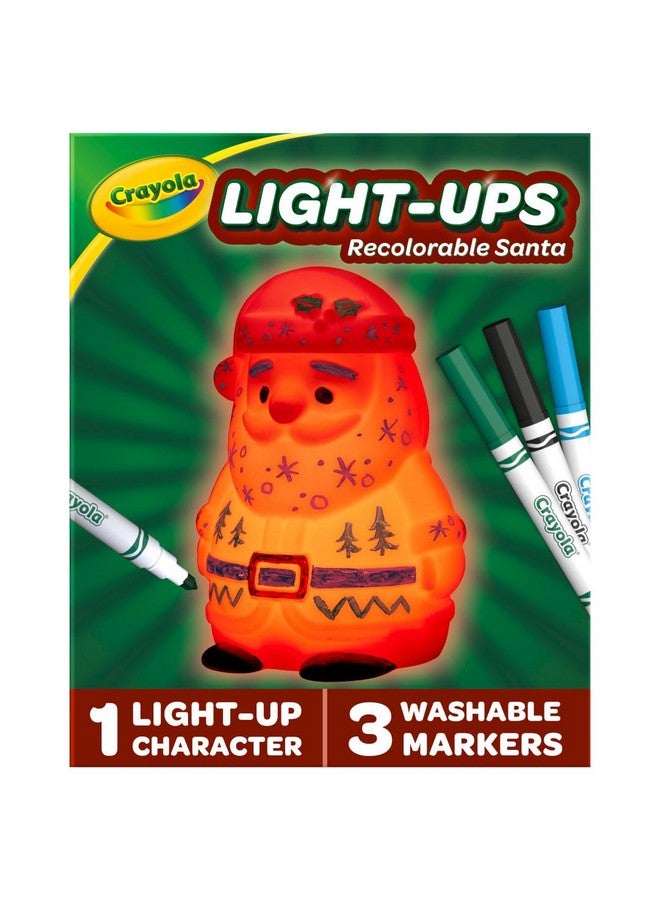 Crayola Light-Ups - Santa, Light Up Santa Toy, Reusable Coloring Toy, Glow in The Dark, Indoor Holiday Decoration, Ages 4+ - Image 1