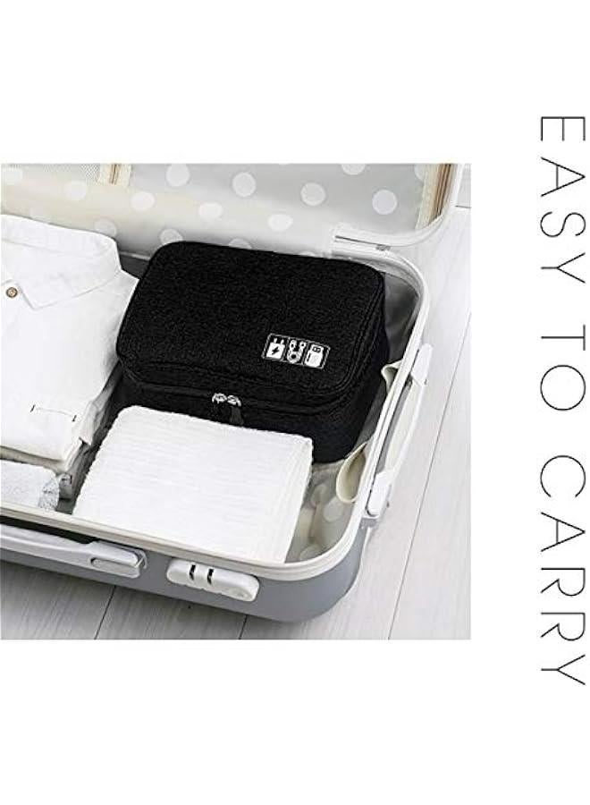 Electronics Organizer,  Electronic Accessories Bag Travel Cable Organizer Three-Layer for iPad Mini, Kindle, Hard Drives, Cables, Chargers  - Image 5