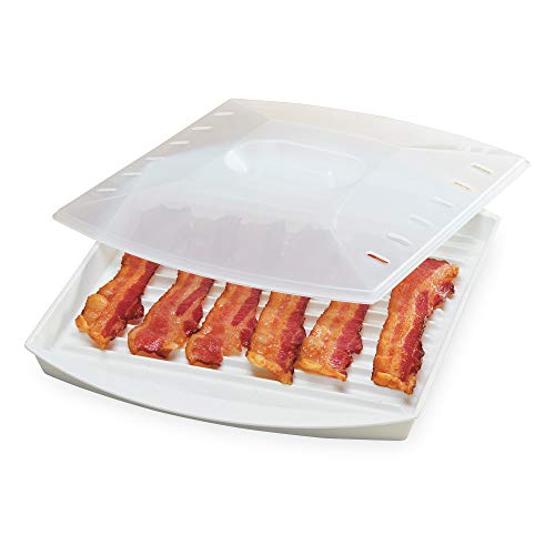 Progressive PrepSolutions Microwavable Bacon Grill, White – Nonstick, Easy-Clean Design, 1 Piece - Image 1