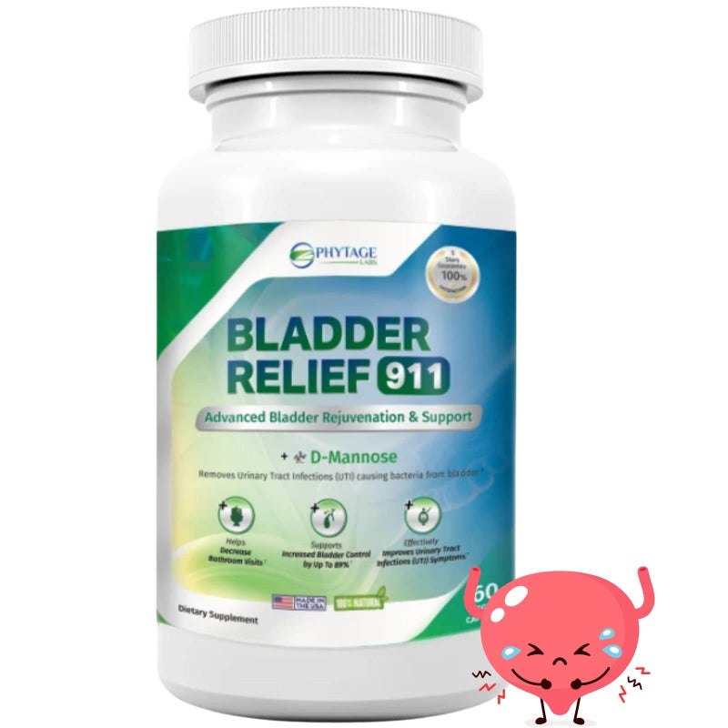 Phytage Labs Bladder Relief 911 Detoxifying Strength for Men and Women Provides Bladder Support 60 Veggie Capsules