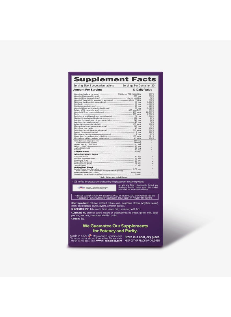 iRemedies iRemedies iWoman 45+ Multivitamins - Women's Multivitamin for Hormonal Balance, Bone, and Heart Health - 90 Tablets  - Image 5