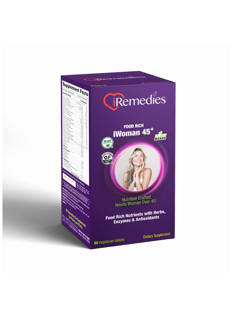 iRemedies iRemedies iWoman 45+ Multivitamins - Women's Multivitamin for Hormonal Balance, Bone, and Heart Health - 90 Tablets  - Image 3