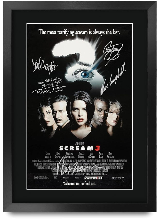HWC Trading HWC Trading Scream 3 16 x 12 inch Framed Gifts Printed Poster Signed Autograph Picture for Movie Memorabilia Fans - 16" x 12" Framed  - Image 1