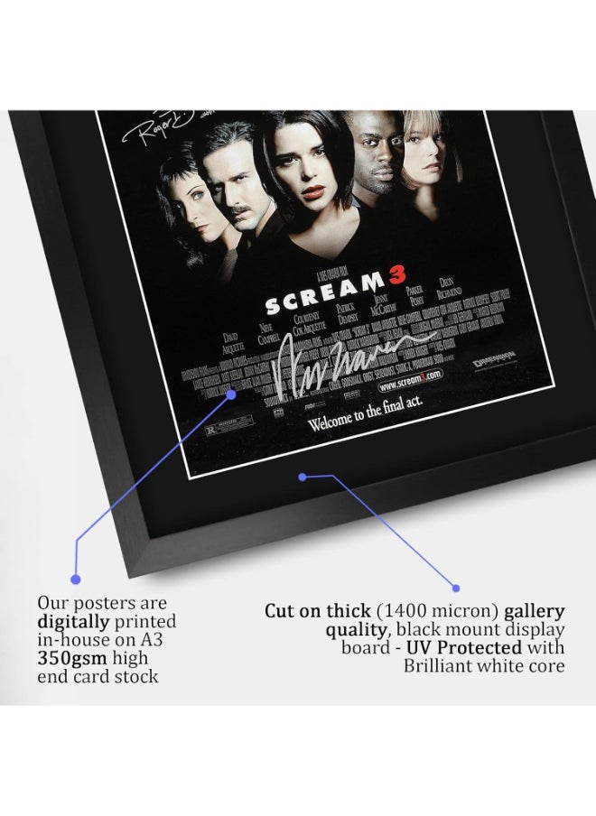 HWC Trading HWC Trading Scream 3 16 x 12 inch Framed Gifts Printed Poster Signed Autograph Picture for Movie Memorabilia Fans - 16" x 12" Framed  - Image 4
