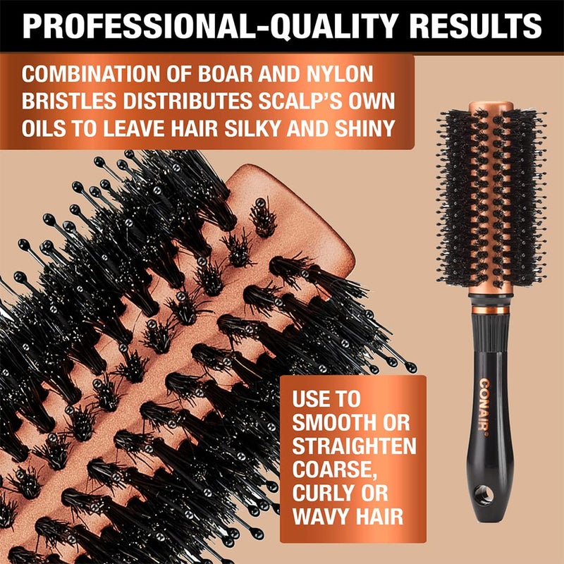 Conair Copper Collection Round Hair Dryer Brush - Blow Out Styler for Voluminous Looks - Image 3