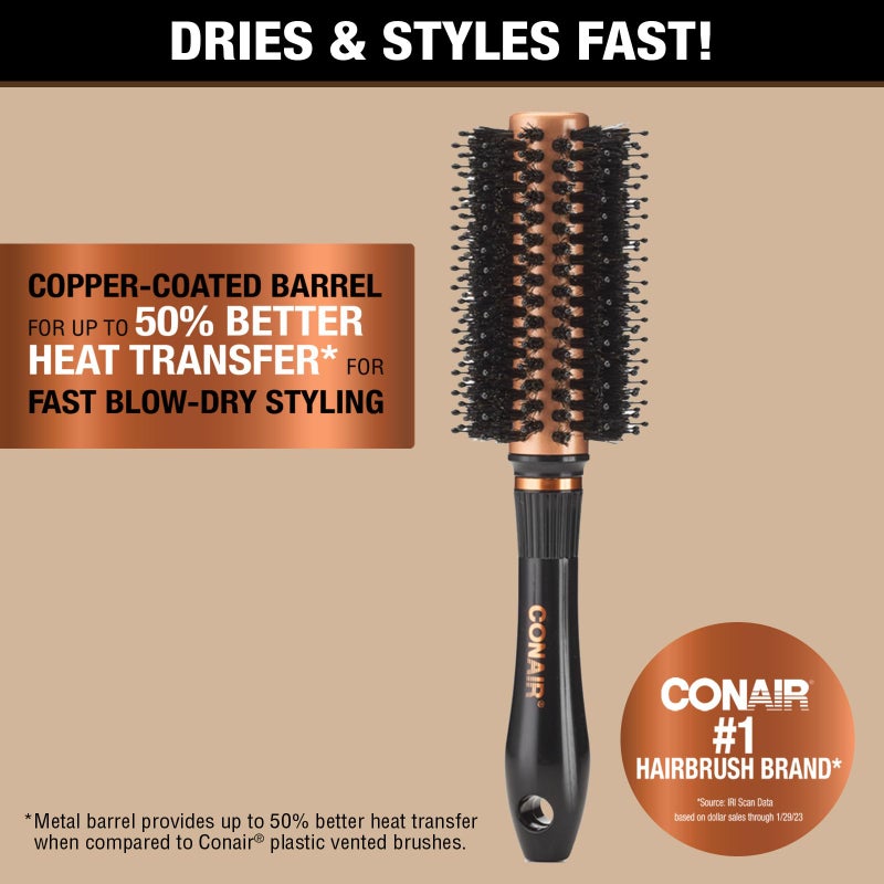 Conair Copper Collection Round Hair Dryer Brush - Blow Out Styler for Voluminous Looks - Image 2