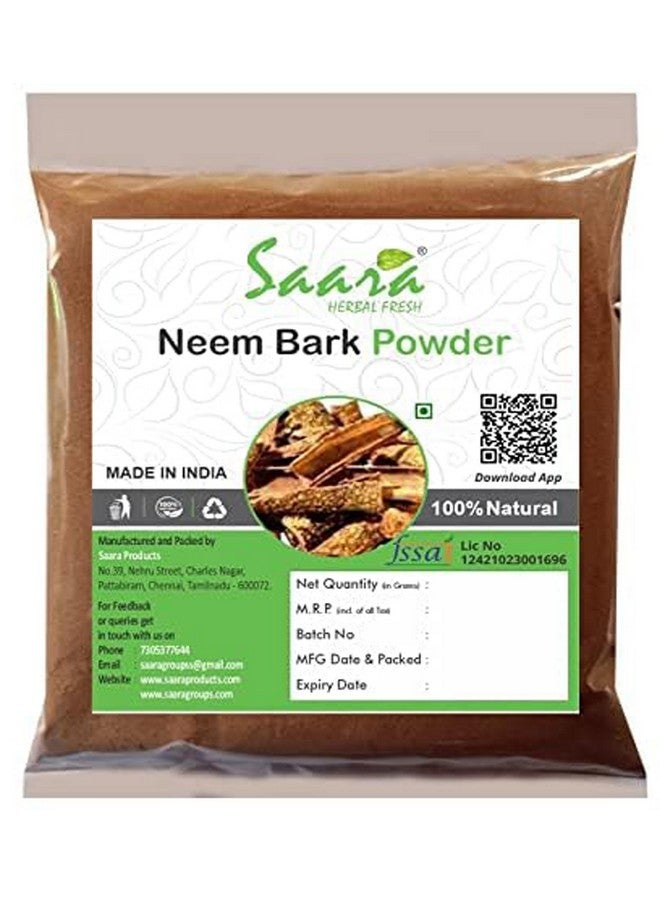 Saara HERBAL FRESH Neem Bark Powder, 300g, Neem chaal, Veppam Pattai, Nimbaka, Azadirachta Indica, Margosa Bark Powder For Teeth & Skin Care, (pack of 3 x 100g) - Image 1