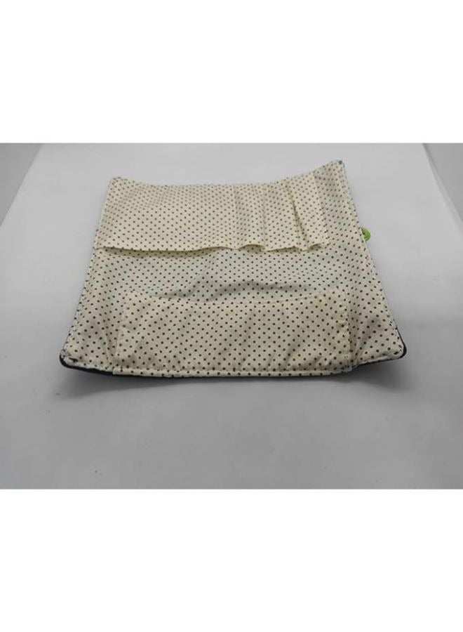 Yes Foldable pencil case, roll pen holder, pen bag with high-quality durable fabric and strong drawstring, printed, with 3 places for pens and another large pocket (yes shape, navy blue and green) - Image 4