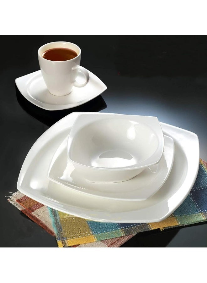 Shallow 20 Piece Porcelain Dinner Set - Image 1
