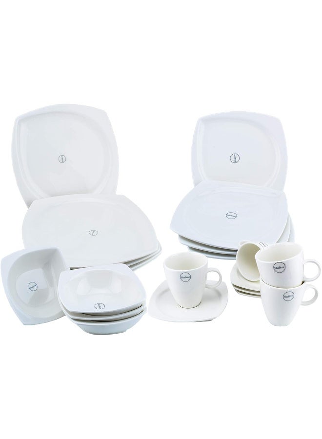 Shallow 20 Piece Porcelain Dinner Set - Image 4