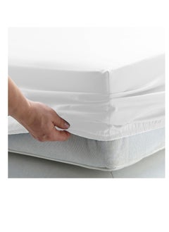 Infinitee Xclusives Infinitee Xclusives Fitted Sheet for Bed White Queen Size 150 x 200 cm - 100% Microfiber - 40 cm Deep Pocket to Fit & Cover Sheets  - Soft, Wrinkle Free & Shrink Resistant Fitted Sheet  - Image 4