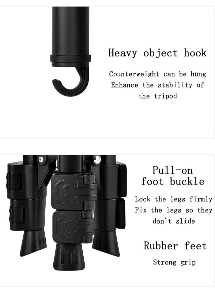 Extendable Phone Tripod and Camera Stand with Bluetooth Remote and Clip