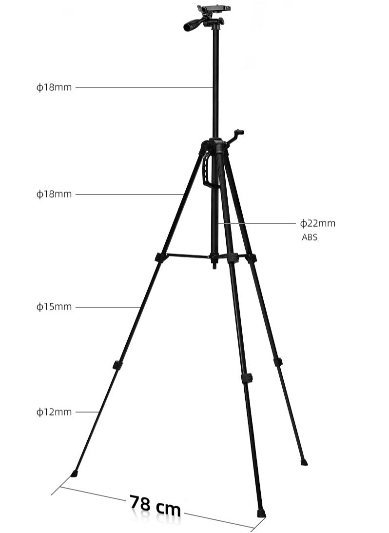 Extendable Phone Tripod and Camera Stand with Bluetooth Remote and Clip
