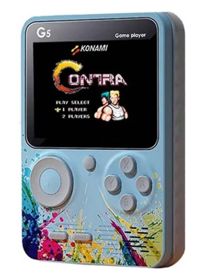 G5 Mini Console Player G5 Gamebox with 500 Built-in Retro Games | 3.0-Inch Soft Color Screen | TV Output | Portable Nostalgic Gaming Console for Kids & Adults | 1000mAh Rechargeable Battery | Ideal Travel & Gift Option