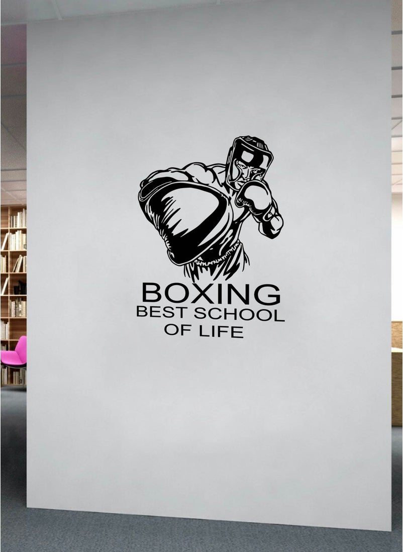 Spoil Your Wall - Boxing Best School of Life Quote Wall Decal - Wall Arts Home Décor - Wall Sticker, 60x90 cm by Spoil Your Wall - Image 1