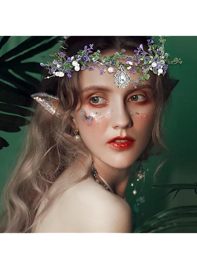 Excefore Boho Flower Headband For Girls Adjustable Floral Crown For Weddings Festivals & Parties Ideal Hair Accessory For Flower Girls & Kids - Image 2