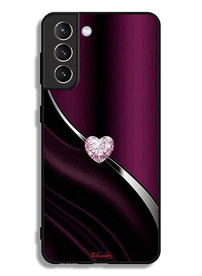Tolwak Samsung Galaxy S21 Plus 5G Protective Case Cover Diamond Heart - Image 3