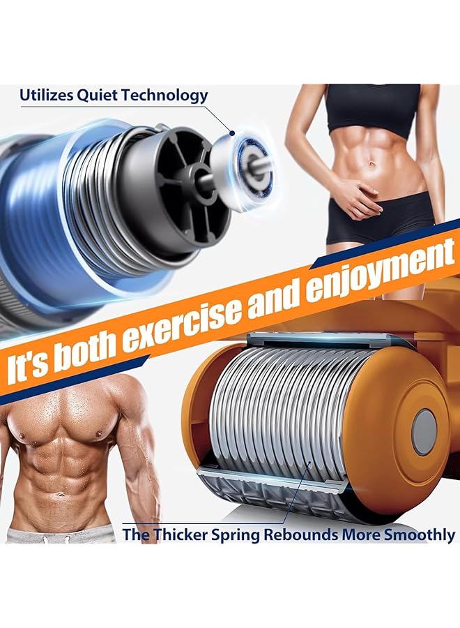 LINJIE Automatic Rebound Abdominal Wheel Ab Wheel Roller With Elbow Support And Timer Automatic Rebound Abdominal Exercise Wheel Home Gym Fitness Equipment For Abs Workout. - Image 4