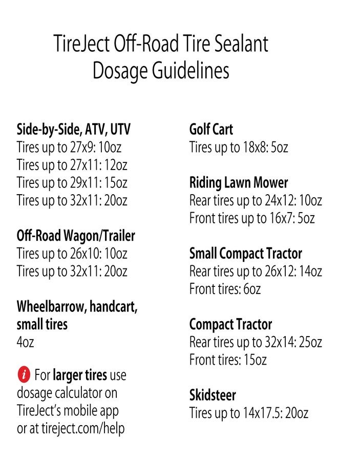 TireJect Off-Road Tire Sealant Kit - 5-in-1 Sealing - Fix and Prevent Flat Tires (10oz) - Image 5