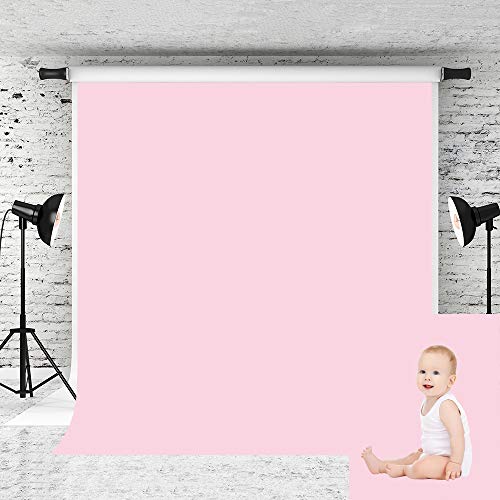 Kate 5x7ft Pure Pink Backdrops Light Pink Solid Color Background Cotton Studio Photo - Image 1