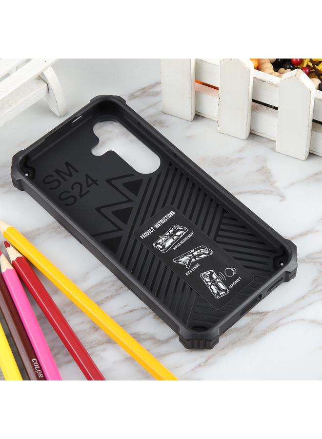 اس-توب جراب لهاتف Samsung Galaxy S24 5G Armor مقاوم للصدمات مصنوع من مادة TPU + PC جراب مغناطيسي للهاتف مع حامل - Image 3