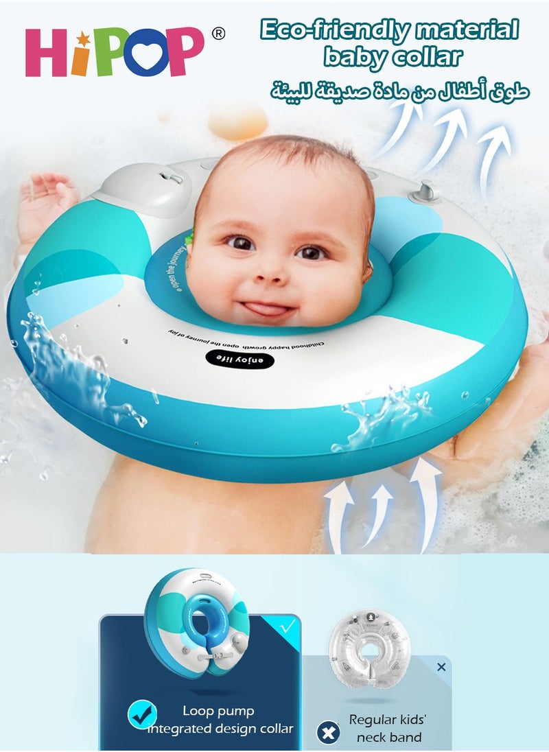 HIPOP Baby Swimming Neck Ring with Self-Inflating Function,PVC Thickening Material,Baby Floating Ring  - Image 2