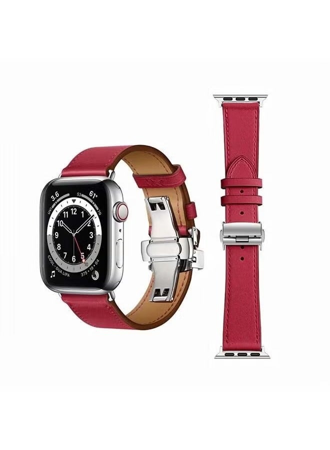 vesus Replacement Band For Apple Watch Series 6/SE/5/4/3/2/1 Rouge Piment